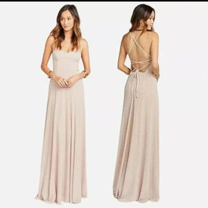 Show Me Your Mumu Godshaw Goddess Gown in Blush Dancing Queen Shine(XXS)NWT